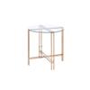 Acme Veises Round Glass Top End Table in Gold and Champagne view 4
