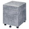 Acme Jurgen Wooden File Cabinet with 3 Drawers in Faux Concrete and Silver view 1
