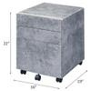 Acme Jurgen Wooden File Cabinet with 3 Drawers in Faux Concrete and Silver view 3