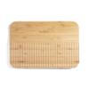 Trebonn - Wave Chop & Slide Small Shaped Bamboo Chopping Board for Easy Cutting and Food Gathering Channel 30 x 20 cm view 1