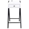 Acme Fierce Wooden Side Table with USB Charging Dock in White and Black view 4