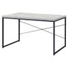 Acme Jurgen Wooden Rectangle Top Writing Desk in Antique White and Black view 1