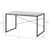 Acme Jurgen Wooden Rectangle Top Writing Desk in Antique White and Black view 3
