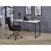 Acme Jurgen Wooden Rectangle Top Writing Desk in Antique White and Black view 4