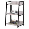 Acme Wendral 3 Wooden Tiers Ladder Bookshelf in Natural and Black view 1