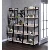 Acme Wendral 3 Wooden Tiers Ladder Bookshelf in Natural and Black view 2