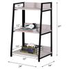 Acme Wendral 3 Wooden Tiers Ladder Bookshelf in Natural and Black view 3