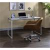 Acme Jurgen Wooden Rectangle Top Writing Desk in Faux Concrete and Silver view 2