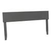 BOWERY HILL Adjustable Modern Solid Wood Panel Queen Headboard in Gray view 1