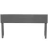 BOWERY HILL Adjustable Modern Solid Wood Panel Queen Headboard in Gray view 3