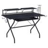 Acme Hartman Wooden Top 2-Shelf Computer Desk with Keyboard Tray in Black view 4