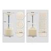 16 Pcs Mooncake Press 50-100g Round Square Hand-Pressure Moon Cake Mould (4 Pcs Compressor and 12 Pcs Stamps) view 3