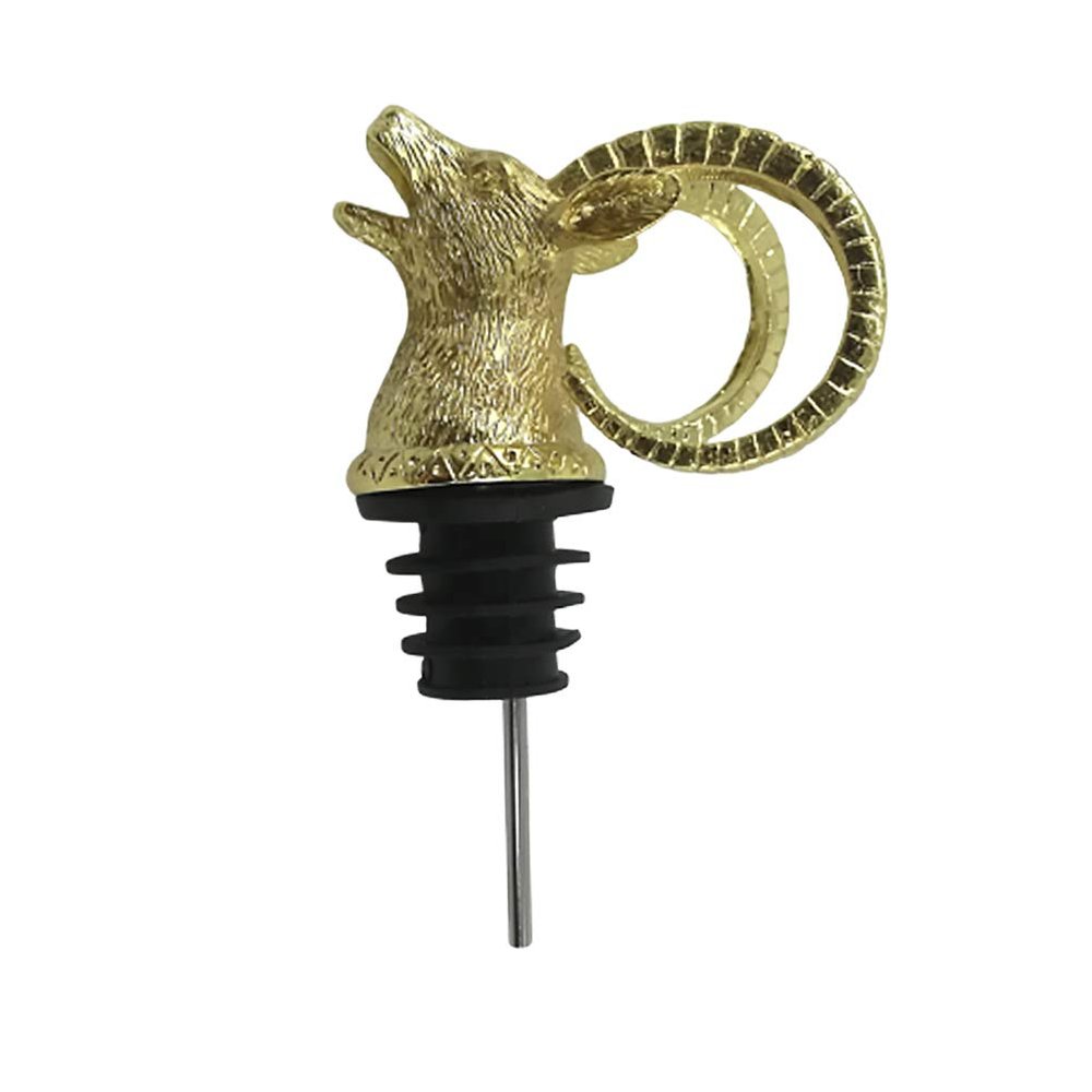 Fashion Antelope Wine Pourer Creative Bottle Stopper for Wine Bottles Unique Aerator Design for Parties Restaurants Bars Golden