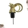Fashion Antelope Wine Pourer Creative Bottle Stopper for Wine Bottles Unique Aerator Design for Parties Restaurants Bars Golden view 3