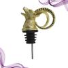 Fashion Antelope Wine Pourer Creative Bottle Stopper for Wine Bottles Unique Aerator Design for Parties Restaurants Bars Golden view 4