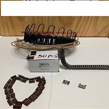 Galaxy Supply Inc. Zig Zag- Springs 11 Gauge 30 Feet for Furniture & Auto Upholstery, Plus Special Package 50 pcs 7 Holes Clip +40 pcs Stay Wire Clips + 20 feet of Springing Wire