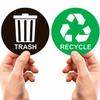 ASSURED SIGNS Recycle Stickers for Trash Bins - 2 Pack 5 Inch Round Labels view 1