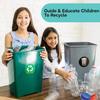 ASSURED SIGNS Recycle Stickers for Trash Bins - 2 Pack 5 Inch Round Labels view 4