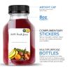 8 oz Juice Bottles with Caps - Reusable Clear Plastic Drink Containers (12 pack) - Mini Water Bottles with Labels, Brush & Funnel view 4