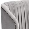 55 Downing Street Caroline 24" Wide Gray Velvet Pleat Modern Armchair view 4