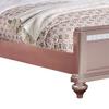 Benjara Button Tufted Full Size Bed with Leatherette Headboard view 3