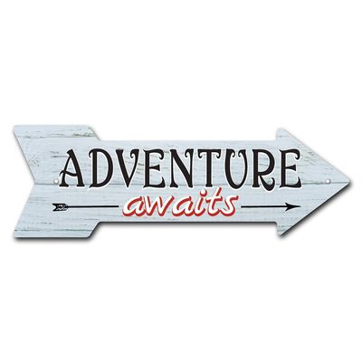 MightySkins Peel and Stick Art Removable Adventure Awaits Decal Decor 24" Directional Sticker Vinyl Wall Decals