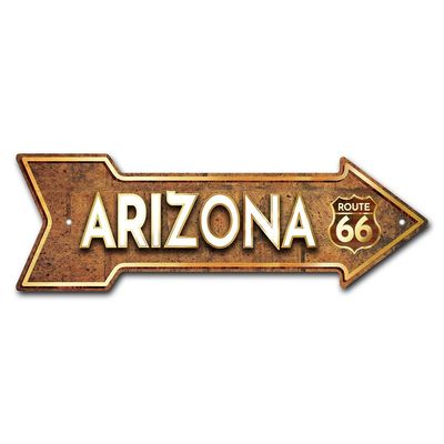 MightySkins Peel and Stick Art Removable Arizona Route 66 Decal Decor 24" Directional Sticker Vinyl Wall Decals