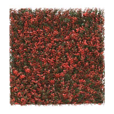 SunnyRoyal 23 Pieces 20" x 20" Artificial Boxwood Panels Grass Wall Greenery Backdrop Decor Privacy Hedge Fence Screen for Outdoor Indoor Backyard Fence Decoration (Red Buxus)
