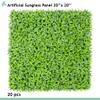 SunnyRoyal 20 Pcs 20"x20" Artificial Boxwood Panels Grass Wall Greenery Backdrop Decor Privacy Hedge Fence Screen for Outdoor Indoor Backyard Garden Decoration, Sungrass view 2