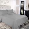 BLUENILEMILLS 300-Thread Count Breathable Cotton Percale Solid 3-Piece Duvet Cover Set with Matching Pillow Shams, King/Cal King, Smoked Pe view 2