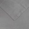 BLUENILEMILLS 300-Thread Count Breathable Cotton Percale Solid 3-Piece Duvet Cover Set with Matching Pillow Shams, King/Cal King, Smoked Pe view 3