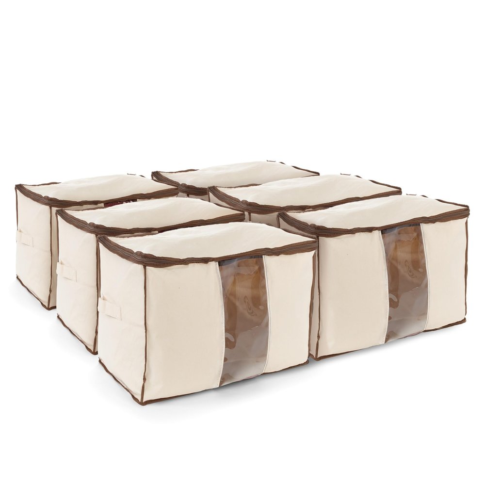 Covermates Keepsakes - Canvas Storage Bag - Premium Canvas - Carrying Handles - Dual Zipper Pulls - Indoor Storage, Natural