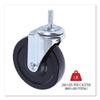 Optional Casters for Wire Shelving, Grip Ring Type K Stem, 4" Wheel, Black/Silver, 4/Set (2 Locking) view 3
