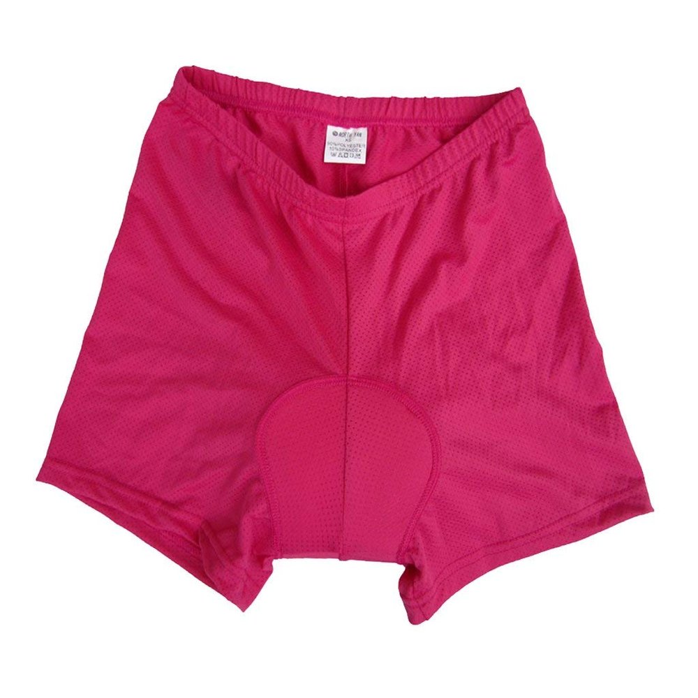 Pink Cycling Shorts Women Girls Padded Bike Pants 3D Gel Bike Bicycle Underwear S