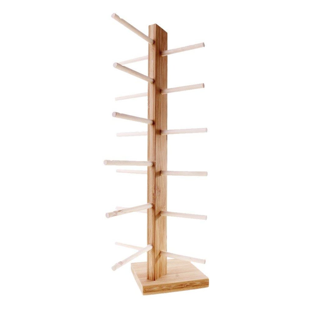 Inzopo Wood Glasses Stand/Holder Glasses Frames Sunglasses Stand Single Row Natural Colour