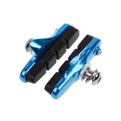 2Pcs Durable Road Bike Brake Blocks Pads Shoes Fixed Gear Bicycle Rubber Braking Pad Holder