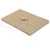 Inzopo Village Burlap Hessian Wedding Guest Book Guestbook Wooden Heart Embellished view 3