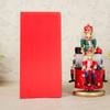 Inzopo 20cm Classic Hand Painted Wooden Nutcracker Toy 4 Soldier Musical Box Home Christmas Decor Display Ornaments Kids Gift - Red Base, as described view 2