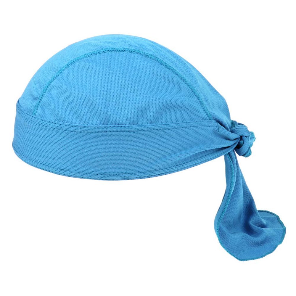 Quick-Dry Breathable Sun UV Protection Sports Sweatband Headwear Cycling Running Adjustable Sweat Beanie Bandana Hat Bike Motorcycle Head Wrap Scarf Skull Cap Helmet Liner - Blue, as described