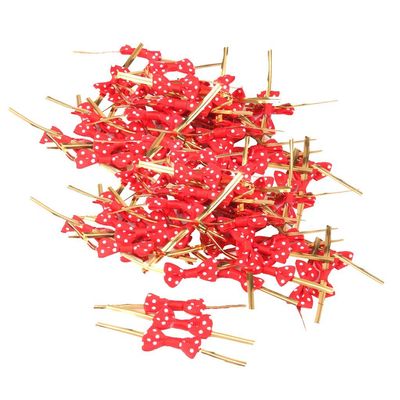 Inzopo 100Pieces Metallic Twist Ties Wire Bowknot for Cake Pop Candy Bag