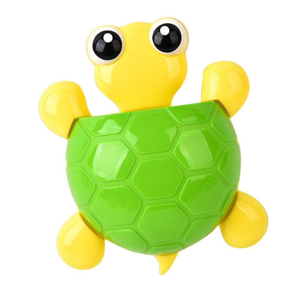 Inzopo Children Toothbrush Holder Turtle Shaped Wall Mount Toothbrush Toothpaste Holder Wall Mount