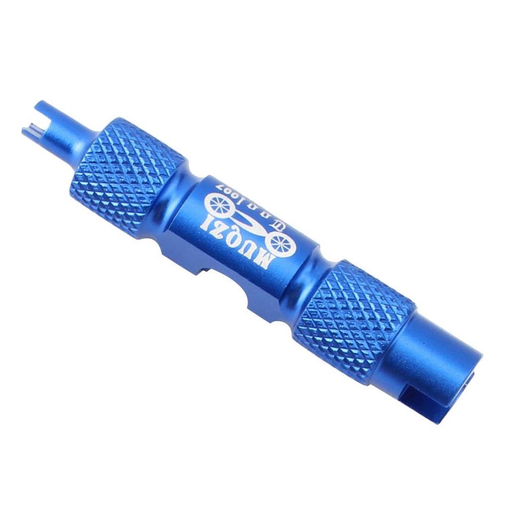 Inzopo Deluxe Bicycle Tire Valve Core Removal Tool, Presta Schrader Tyre Valve Cores/Extenders Remover for Bike Car Motorcycle Blue 54mm