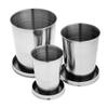 Inzopo Stainless Steel Travel Telescopic Collapsible Shot Glass Emergency Pocket Cup Water Bottles 75ml / 140ml / 240ml - 75ml 75ml view 4