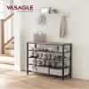 VASAGLE INDESTIC Shoe Rack, Organizer for Closet with 4 Mesh Shelves and Large Top for Bags, Entryway Hallway Shelf, Steel Frame, Industrial, Greige and Black ULBS015B02, 11.8 x 39.4 x 36.4 Inches view 2