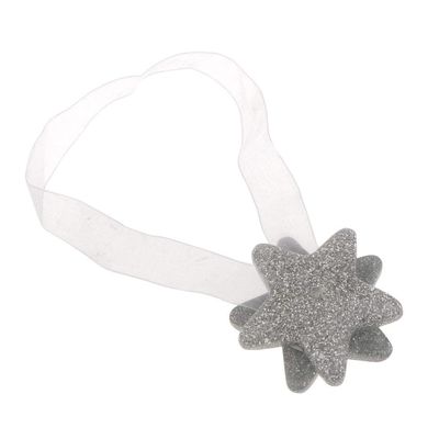 Inzopo 1 Pair Curtain Strings with Ribbon Shape of Stars Magnetic Magnet Buckle Accessory Bathroom Curtains 2 Colours Silver Silver
