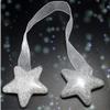 Inzopo 1 Pair Curtain Strings with Ribbon Shape of Stars Magnetic Magnet Buckle Accessory Bathroom Curtains 2 Colours Silver Silver view 2