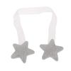Inzopo 1 Pair Curtain Strings with Ribbon Shape of Stars Magnetic Magnet Buckle Accessory Bathroom Curtains 2 Colours Silver Silver view 4