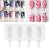 Fdit 4-Grid Silicone Ice Food Grade Ice Cream DIY Reusable Easy Release Ice Bar Making Tool with Stick for Home Kitchen Accessory view 2