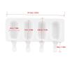 Fdit 4-Grid Silicone Ice Food Grade Ice Cream DIY Reusable Easy Release Ice Bar Making Tool with Stick for Home Kitchen Accessory view 3