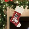 Comfy Hour Joyful Holiday Collection 20" Winter Christmas Scarfed Dog Stocking Red, Polyresin view 2